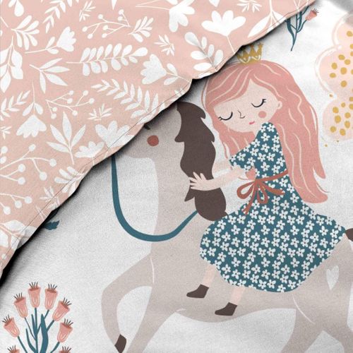 Parure De Lit Enfant Réversible 140x200 Coton Lilibelle