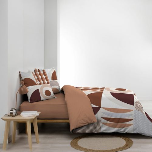 Housse De Couette 240 X 220 Cm + 2 Taies – Coton 42 Fils – Gemma Terracotta