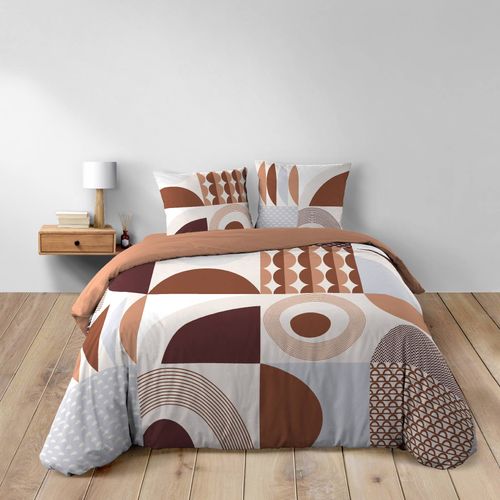 Housse De Couette 240 X 220 Cm + 2 Taies – Coton 42 Fils – Gemma Terracotta
