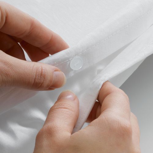 Parure De Lit Microfibre Gaufrée Blanc Abelia 240x220 Cm