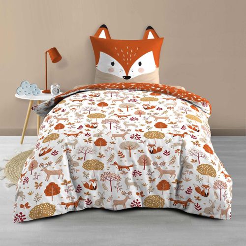 Parure De Lit Enfant Réversible 140x200 Coton Imprimée Roxy