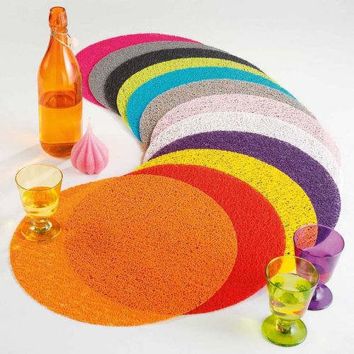 Set De Table Rond "tortilla" 38cm Noir