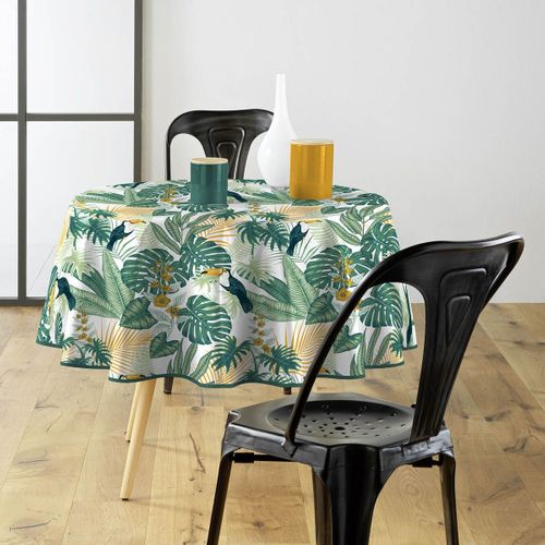 Nappe Ronde Imprimé "guyana" 160cm Vert
