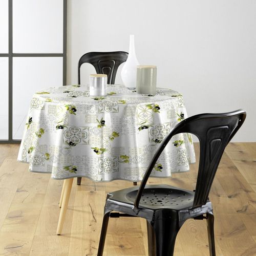 Nappe Toile Cirée Ronde "andalousie" 160cm Vert