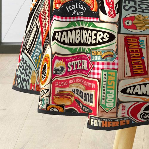 Nappe Toile Cirée Ronde "americano" 160cm Multicolore