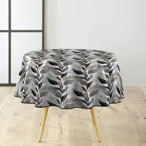Nappe Ronde D.160 Cm Pvc Imprimé – Finition Biais – Métallisé Oralia