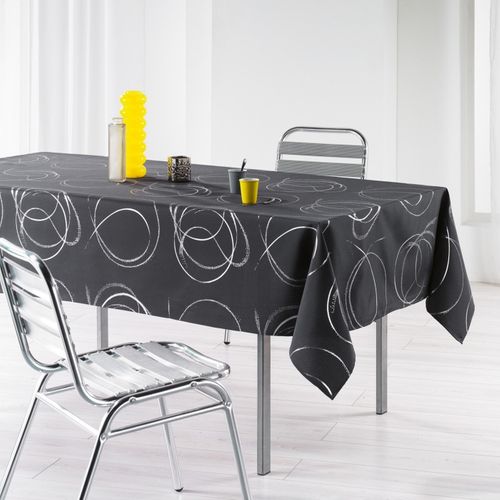 Nappe Imprimé Métallisé "bully" 150x300cm Gris