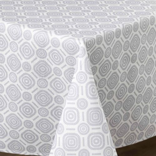 Nappe Infroissable Imprimée "callis" 140x240cm Gris
