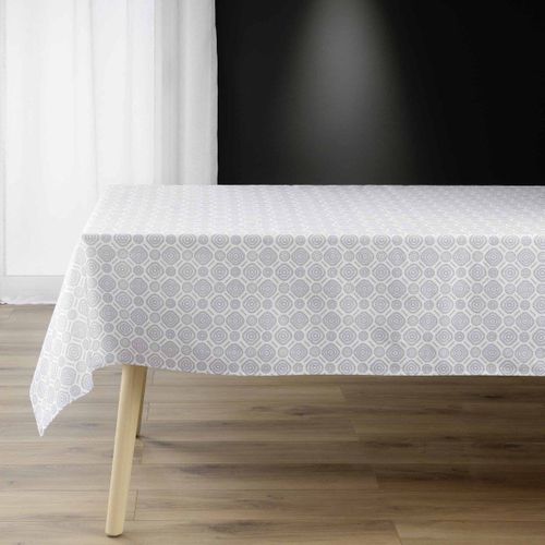 Nappe Infroissable Imprimée "callis" 140x240cm Gris