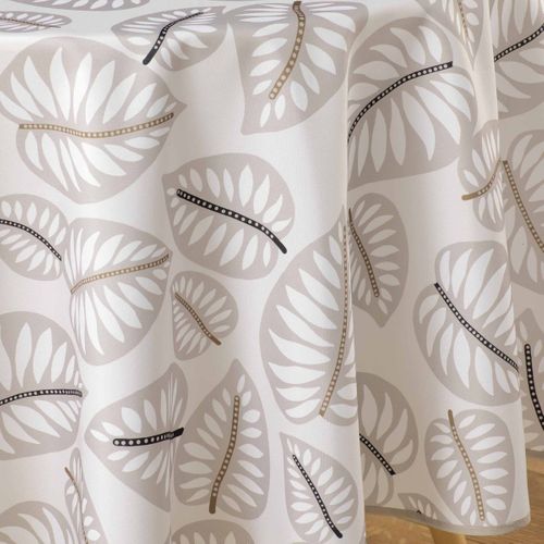 Nappe Antitache Ronde Imprimé "alma" 180cm Naturel
