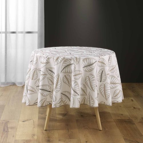 Nappe Antitache Ronde Imprimé "alma" 180cm Naturel