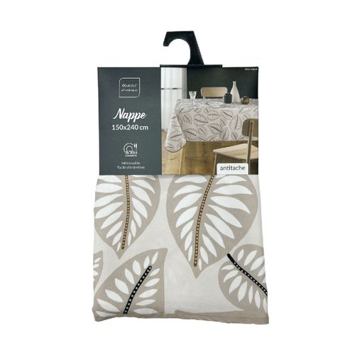 Nappe Antitache Imprimé "alma" 150x240cm Naturel