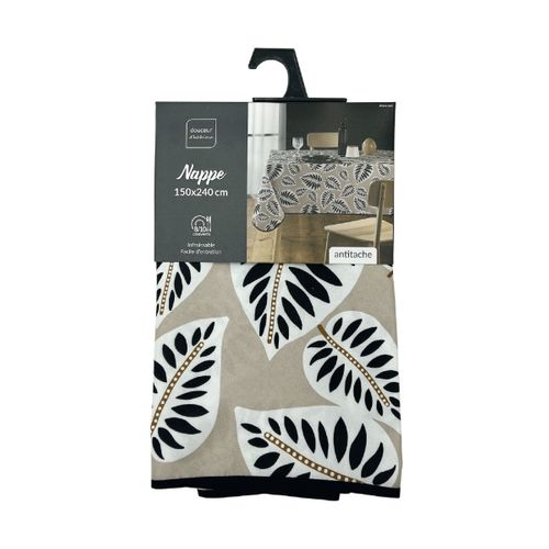 Nappe Antitache Imprimé "alma" 150x240cm Noir