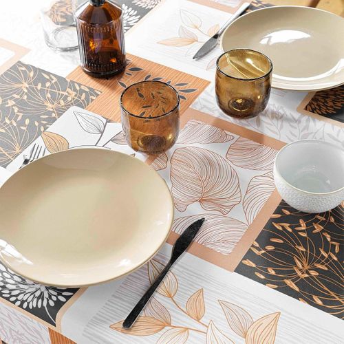 Nappe Antitache Imprimé "faya" 150x240cm Naturel