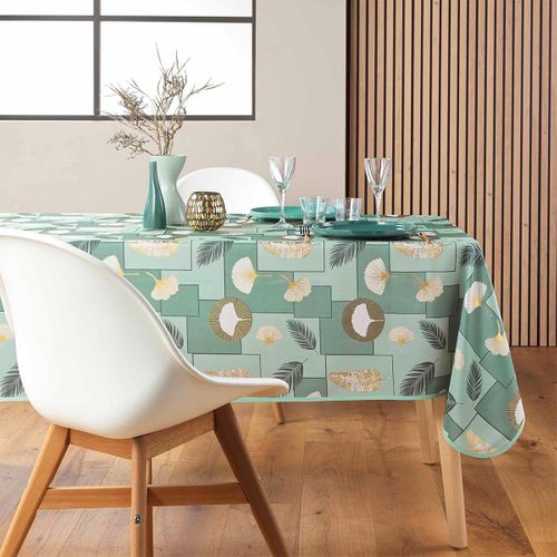 Nappe Antitache Imprimé "natane" 145x240cm Sauge