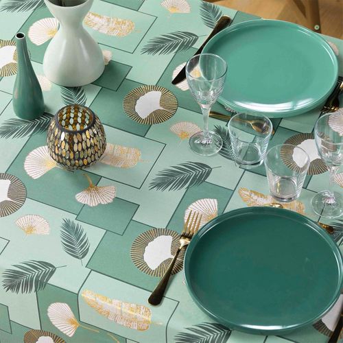 Nappe Antitache Imprimé "natane" 145x240cm Sauge