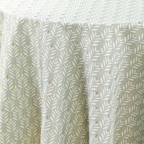 Nappe Ronde Imprimé "piana" 180cm Sauge