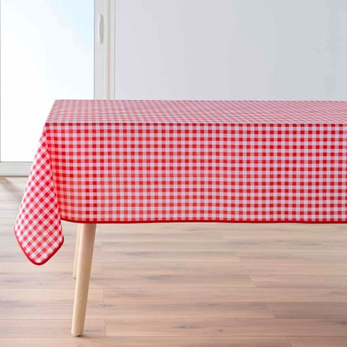 Nappe Antitache Imprimé "vichy" 150x150cm Rouge