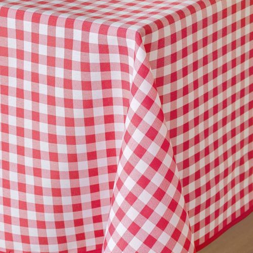 Nappe Antitache Imprimé "vichy" 150x240cm Rouge