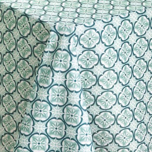 Nappe Antitache Imprimé "davia" 145x240cm Sauge