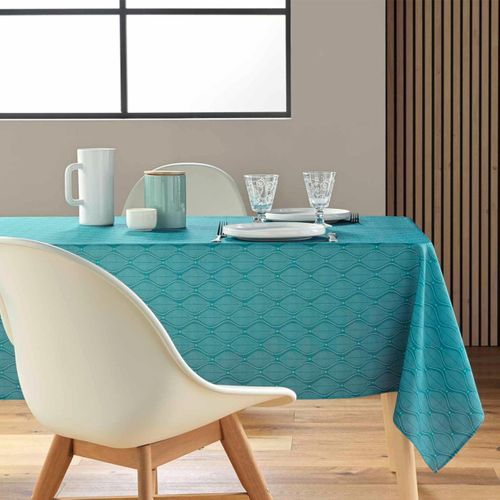 Nappe Antitache Imprimé "ofelis" 145x240cm Bleu