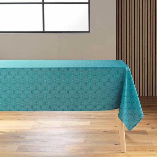 Nappe Antitache Imprimé "ofelis" 145x240cm Bleu