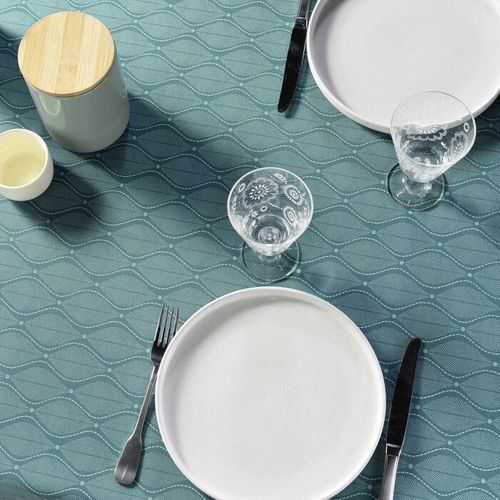 Nappe Antitache Imprimé "ofelis" 145x240cm Bleu