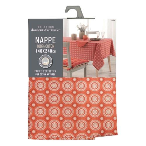 Nappe Imprimée En Coton "dolka" 140x240cm Rouge