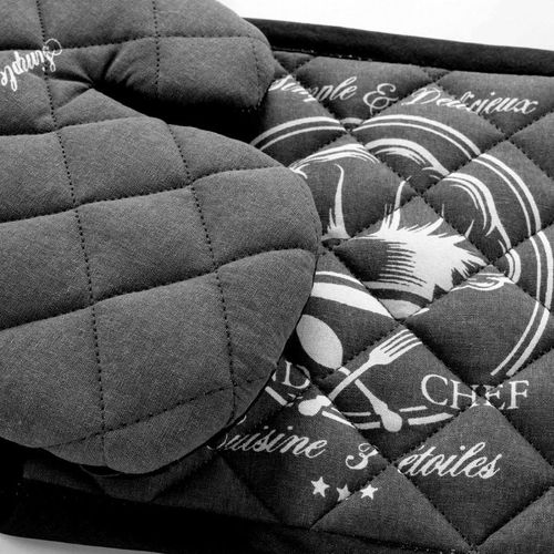 Gant et Manique "grand Chef" 28cm Gris