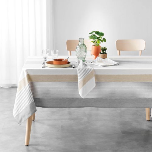 Nappe De Table Imprimée "iliade" 140x240cm Gris