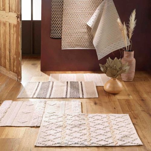 Tapis Grosses Rayures Silves 60x90 Naturel
