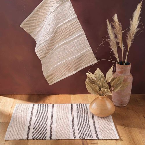 Tapis Grosses Rayures Silves 60x90 Naturel