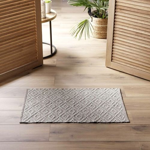 Tapis Rectangle Tissé - 50x80 Cm - Blanc