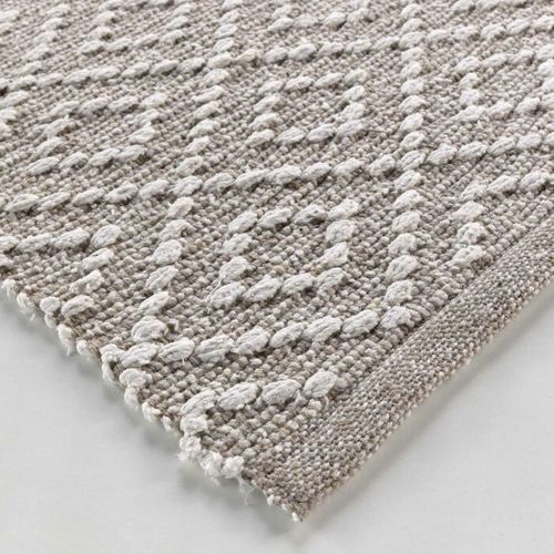 Tapis Rectangle Tissé - 50x80 Cm - Blanc