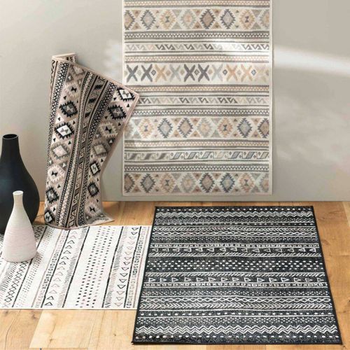 Tapis Déco "sakari" 68x110cm Taupe
