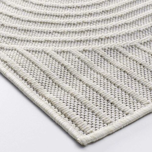 Tapis Ezio Graphique Tissé Avec Reliefs - 120x170 Cm - Naturel