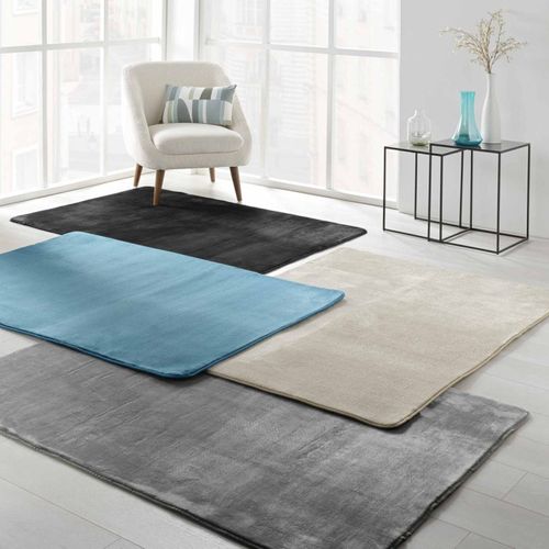 Tapis Uni En Flanelle "flanou" 120x170cm Taupe