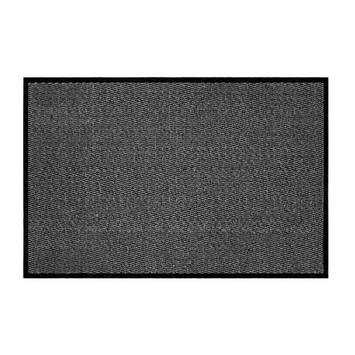Tapis D'entrée Anti-poussière "julius" 80x120cm Noir et Gris