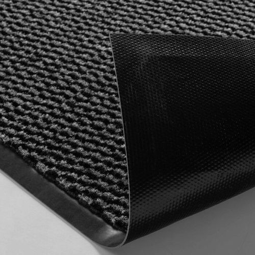 Tapis D'entrée Anti-poussière "julius" 80x120cm Noir et Gris