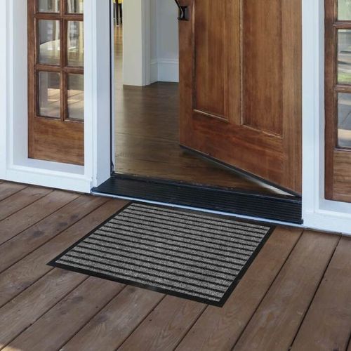 Tapis D'entrée Anti-poussière "toscan" 40x60cm Noir et Gris