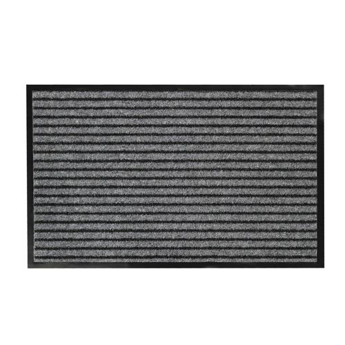 Tapis D'entrée Anti-poussière "toscan" 50x80cm Noir et Gris