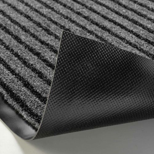 Tapis D'entrée Anti-poussière "toscan" 50x80cm Noir et Gris