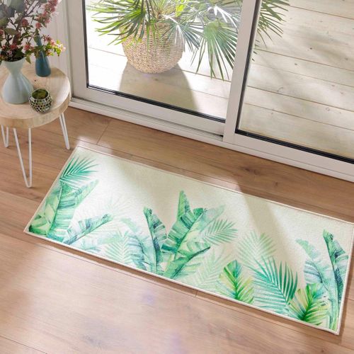 Tapis Déco Imprimé "native" 50x120cm Vert