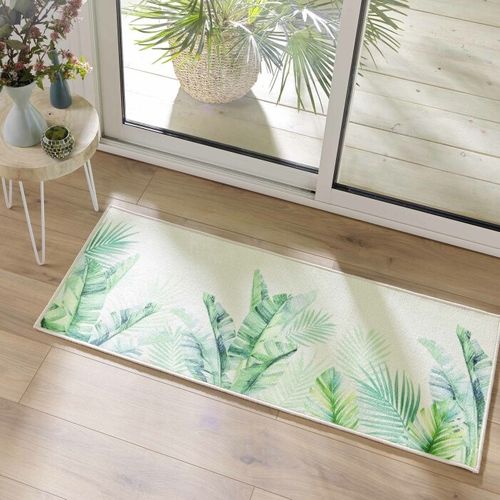 Tapis Déco Imprimé "native" 50x120cm Vert