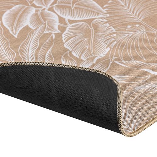 Tapis Déco Imprimé "stylis" 45x120cm Naturel et Blanc