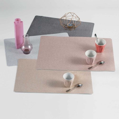 Set De Table à Paillettes "midnight" 28x44cm Gris