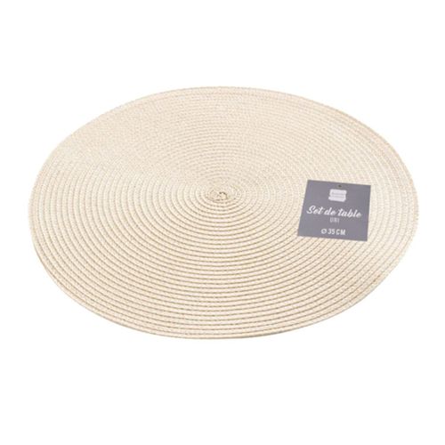 Set De Table Uni "zebulon" 35cm Naturel