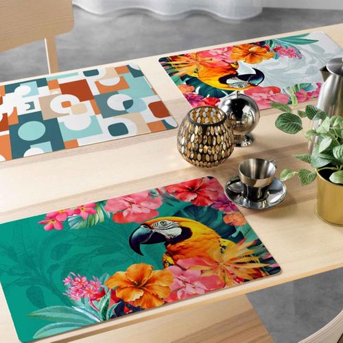 Set De Table Imprimé "tahiti" 28x44cm Multicolore
