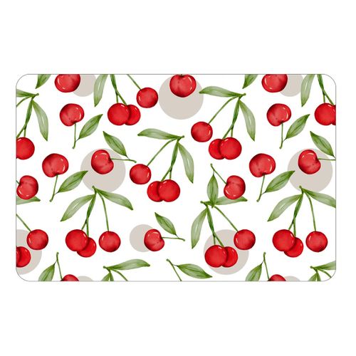 Set De Table Imprimé "cerisette" 28x44cm Rubis