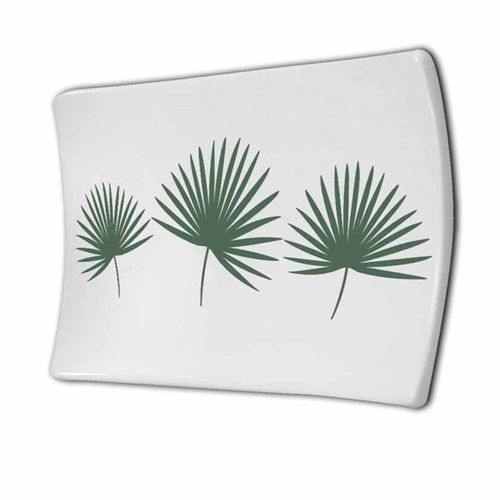 Porte Savon En Céramique "jungly" 14cm Blanc